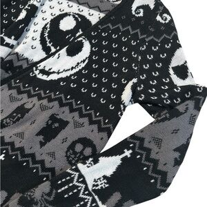 Nightmare Before Christmas Disney Black and Gray Cardigan with Artistic Flair